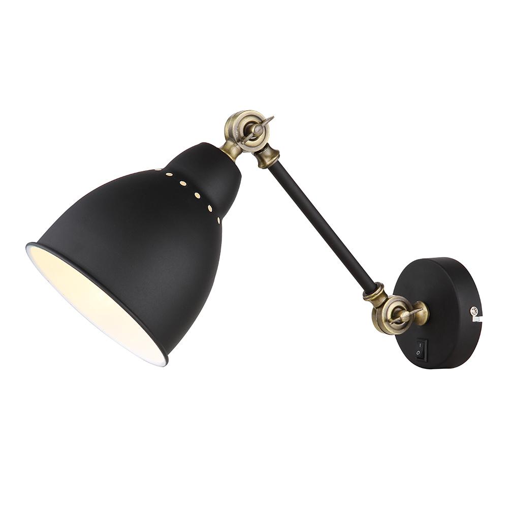 Бра Arte Lamp Braccio E27 60 Вт 220 В черное IP20 (A2054AP-1BK)