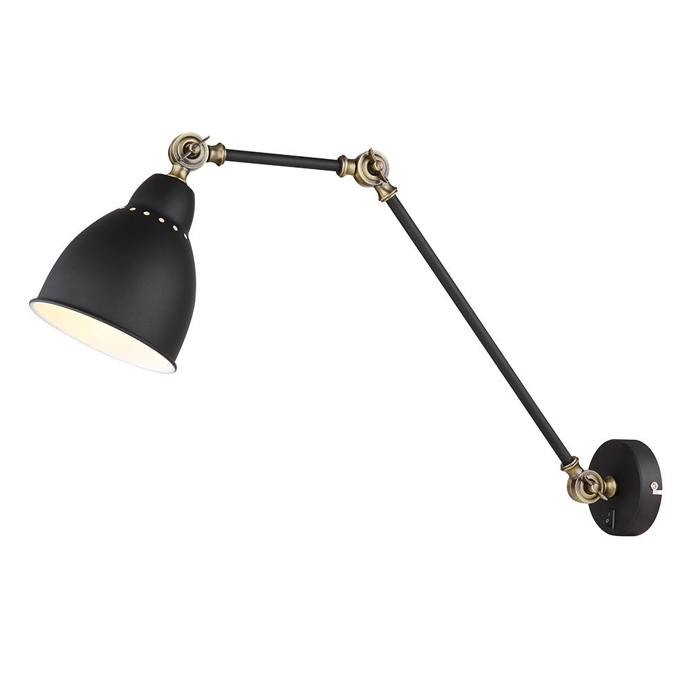 Бра Arte Lamp Braccio E27 60 Вт 220 В черное IP20 (A2055AP-1BK)