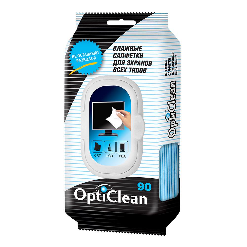 Салфетки влажные для экранов Opti Clean с клапаном (90 шт.)