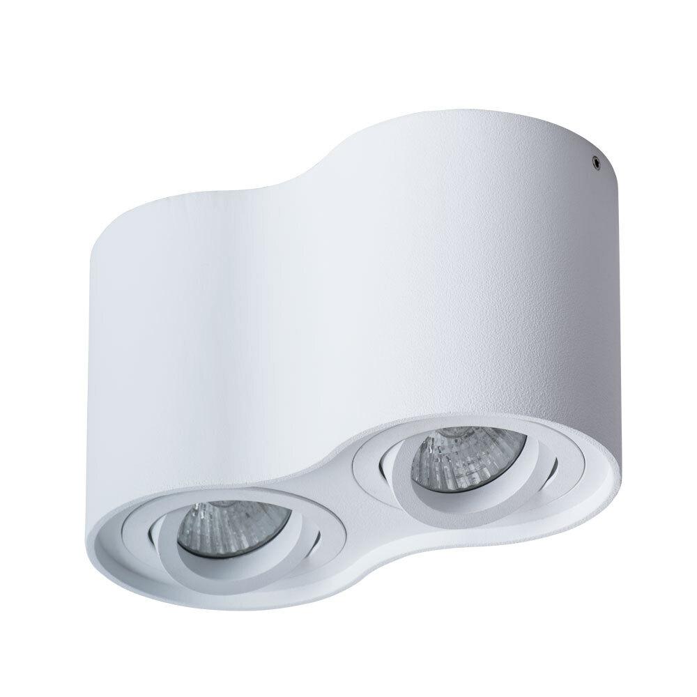 Светильник потолочный Arte Lamp Falcon GU10 100 Вт 2 кв.м белый IP20 (A5645PL-2WH)