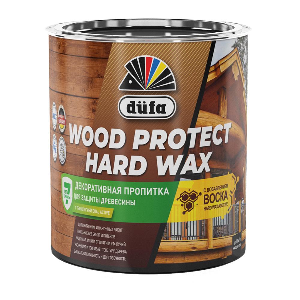 Антисептик Dufa Wood Protect Hard Wax декоративный для дерева бесцветный 0,75 л