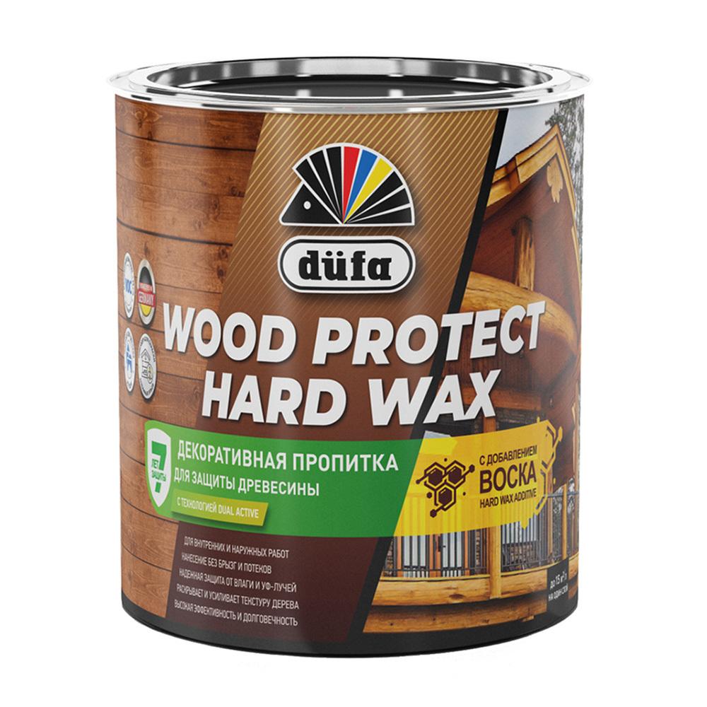 Антисептик Dufa Wood Protect Hard Wax декоративный для дерева ореховое дерево 0,75 л