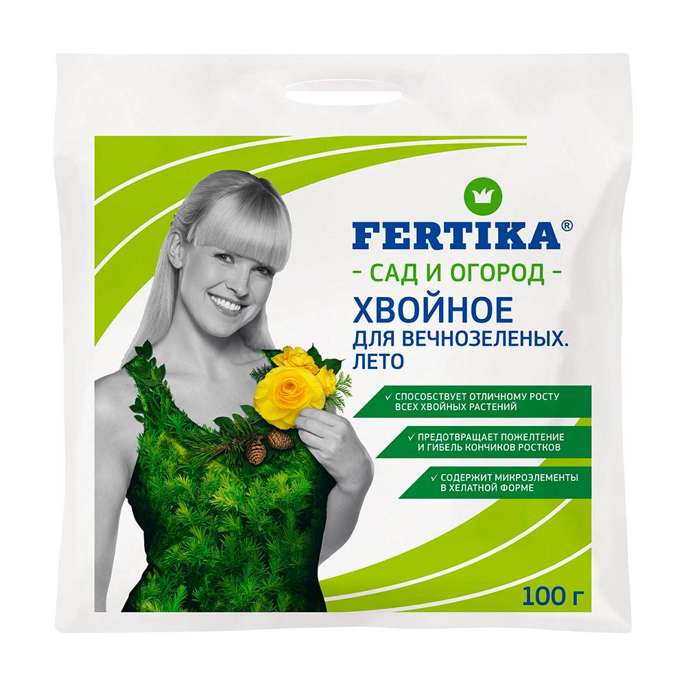 Удобрение сухое для вечнозеленых минеральное гранулированное Хвойное Fertika 100 г