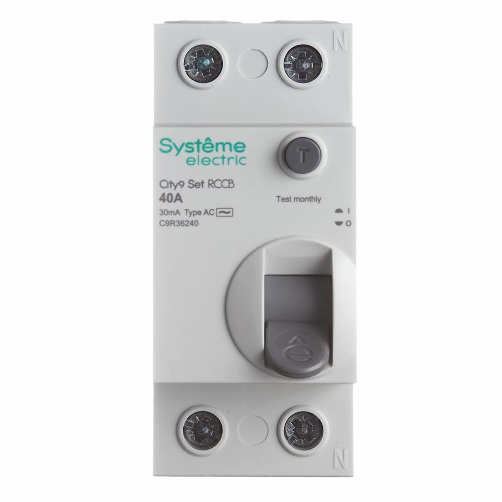 УЗО Systeme Electric City9 Set ВДТ 40А 30 мА 1P+N тип AC 6 кА (C9R36240)