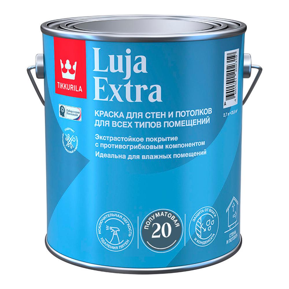 Краска моющаяся Tikkurila Luja Extra полуматовая база А белая 2,7 л