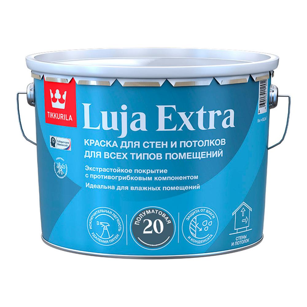 Краска моющаяся Tikkurila Luja Extra полуматовая база А белая 9 л