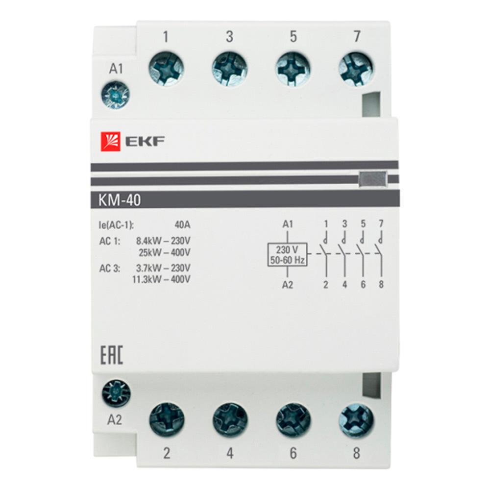 Контактор модульный EKF PROxima КМ (km-3-40-40) 230-240 В 40 А тип AC 4НО