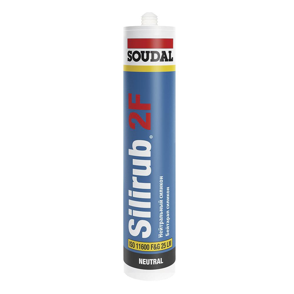 Герметик силиконовый нейтральный Soudal Silirub 2F белый 300 мл