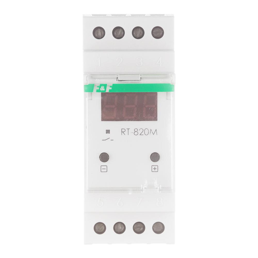 Реле контроля температуры модульное F&F RT-820M (EA07.001.007) 230 В 16 А тип AC 7P+N