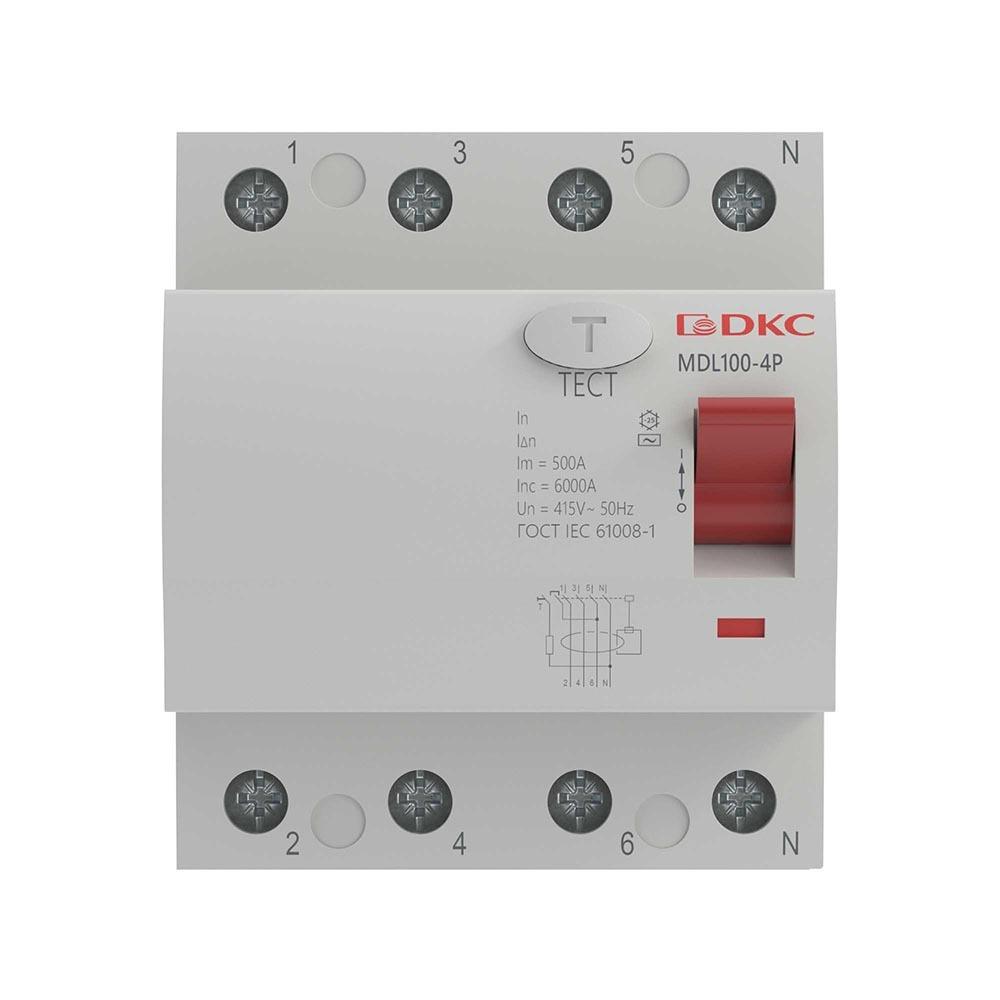 УЗО DKC Yon Max 40А 30 мА 4P тип AC 10 кА (MDL100-4P2-40-AC)