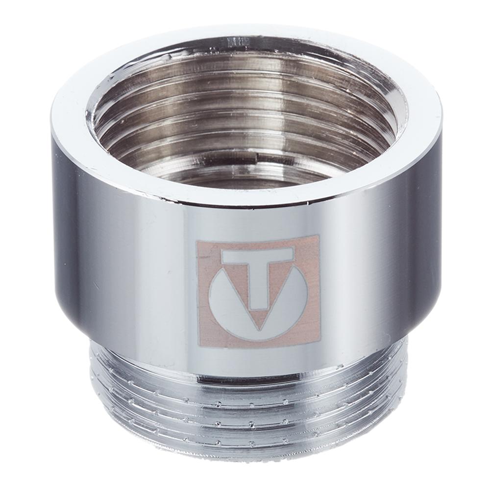 Удлинитель Valtec 20 мм х 1 ВР(г) х 1 НР(ш) хром латунный (VTr.198.C.0620)