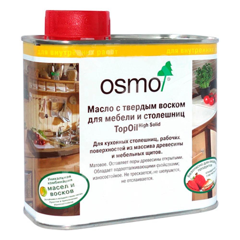 Масло Osmo Topoil для мебели и столешниц с твердым воском бесцветное шелковисто-матовое 0,5 л