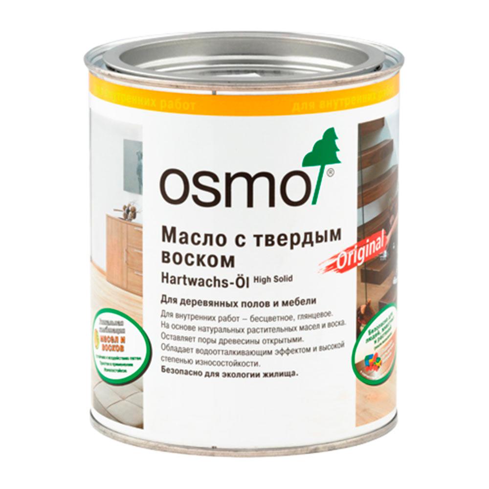 Масло Osmo Original для деревянных полов и мебели с твердым покрытием бесцветное шелковисто-матовое 0,75 л