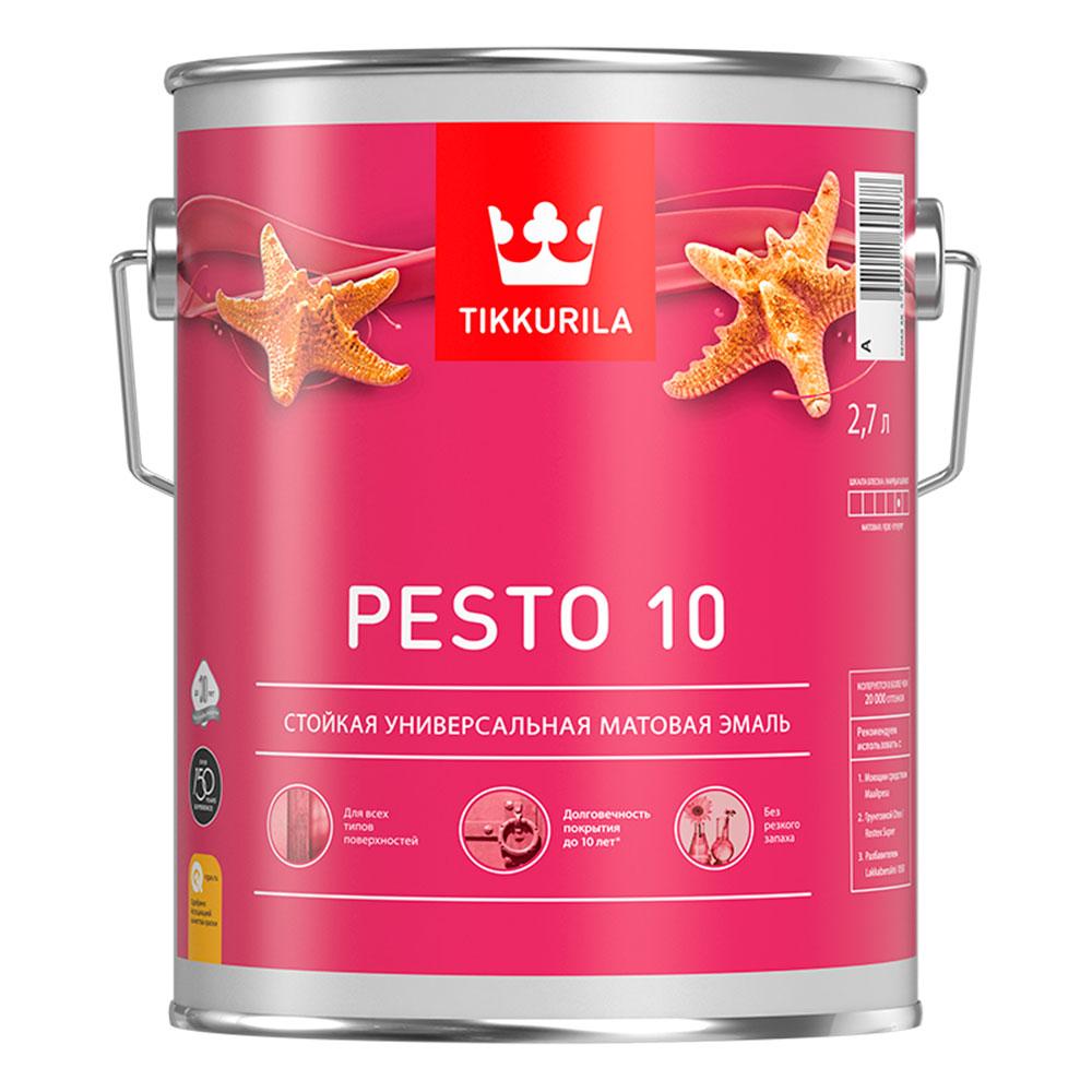 Эмаль алкидная Tikkurila Pesto 10 база С матовая 2,7 л