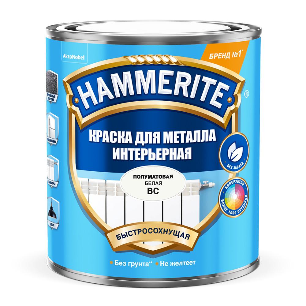 Краска по металлу интерьерная Hammerite Interior основа BС бесцветная полуматовая 0,9 л