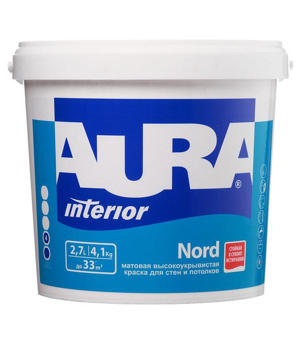 Краска интерьерная Aura Interior Nord база А белая 2,7 л