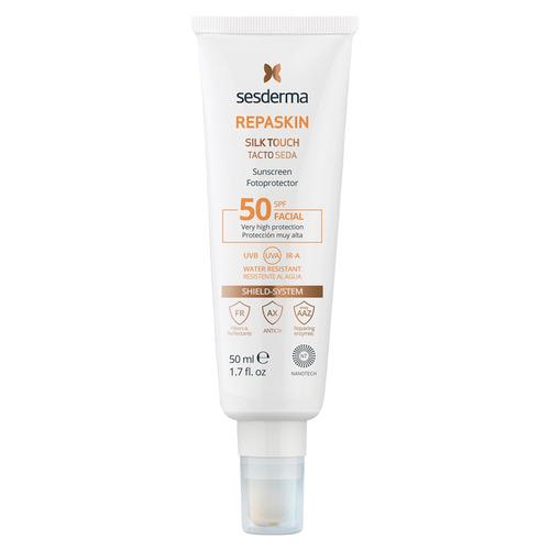 REPASKIN SILK TOUCH Facial sunscreen SPF50 Средство солнцезащитное с нежностью шелка для лица СЗФ50