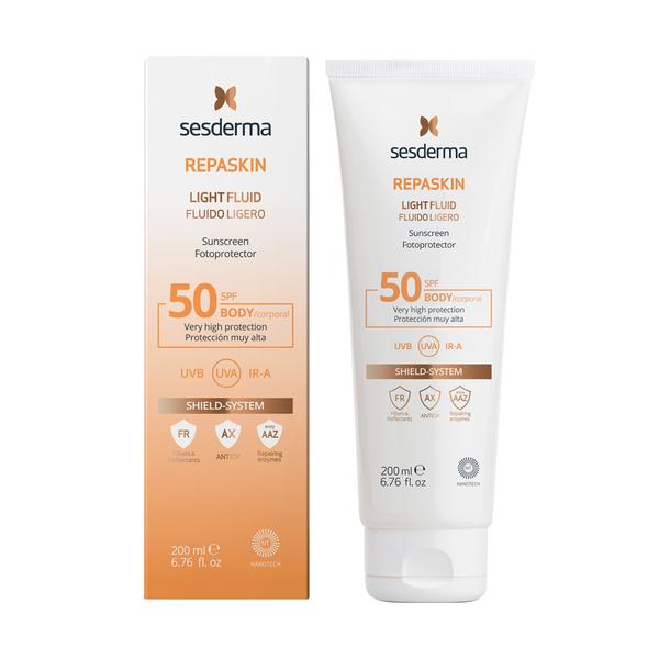 REPASKIN LIGHT FLUID Body sunscreen SPF50 Флюид нежный солнцезащитный для тела СЗФ50