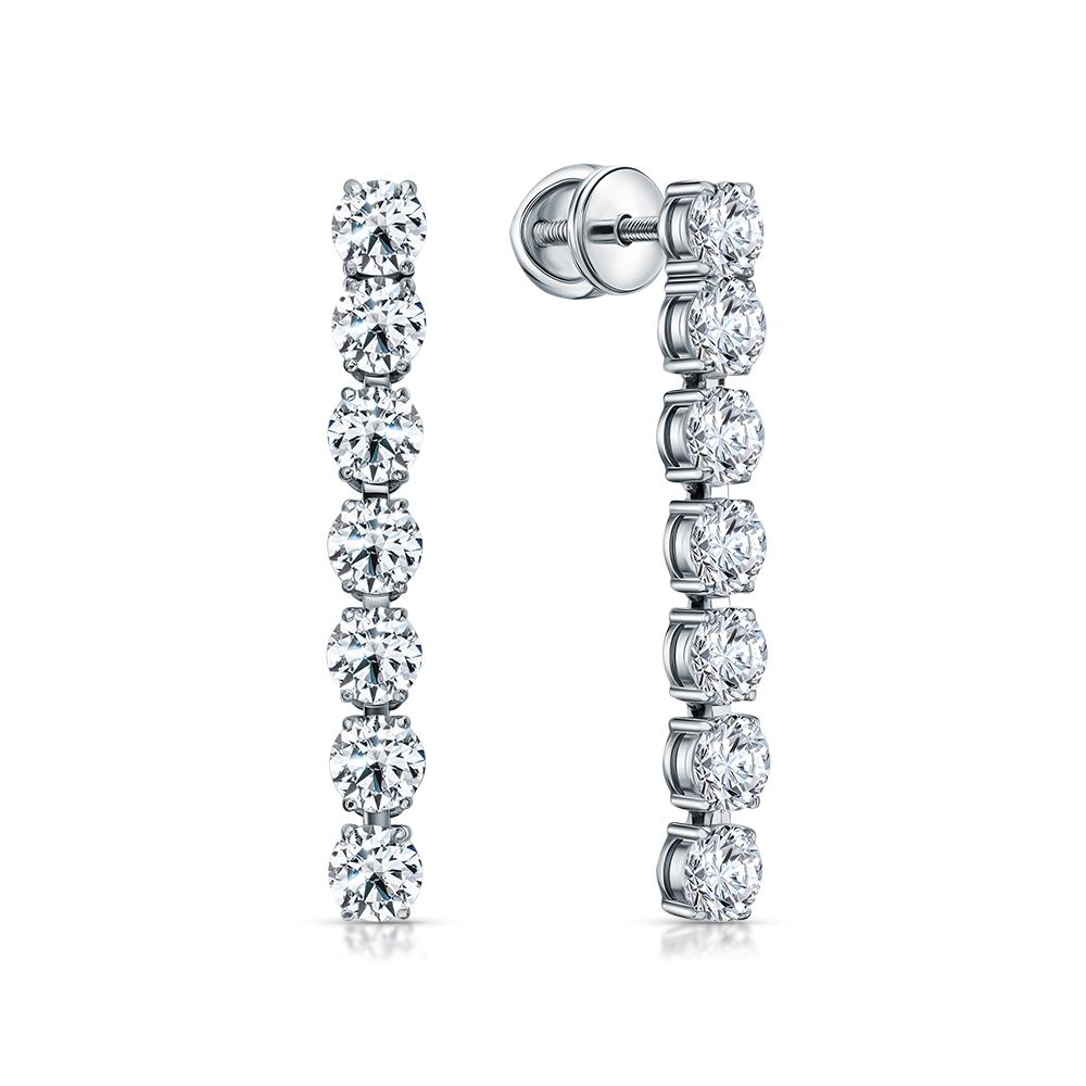 Cold Diamonds | Золотые серьги с бриллиантами выращенными