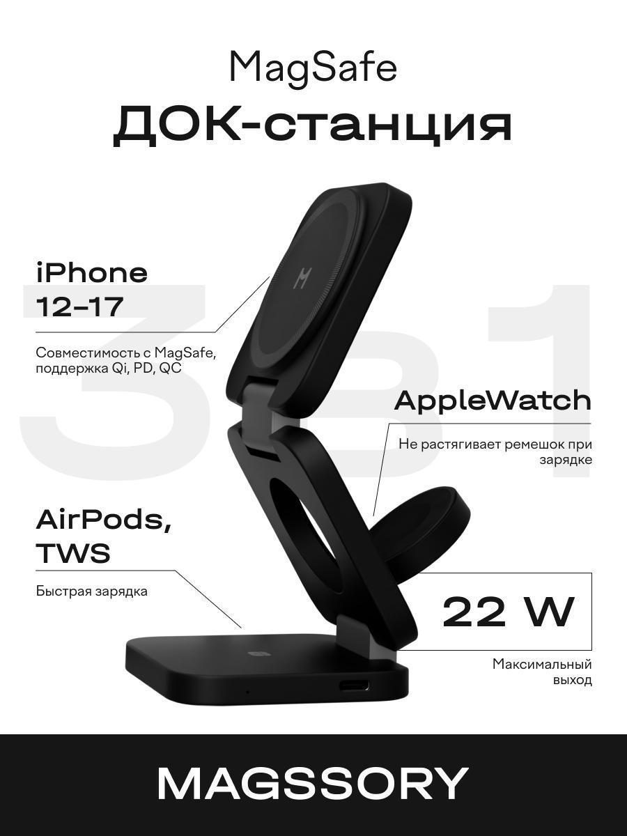 Magssory | ЗУ беспроводное для планшета Magssory Зарядное устройство Magssory Flex 3 в 1