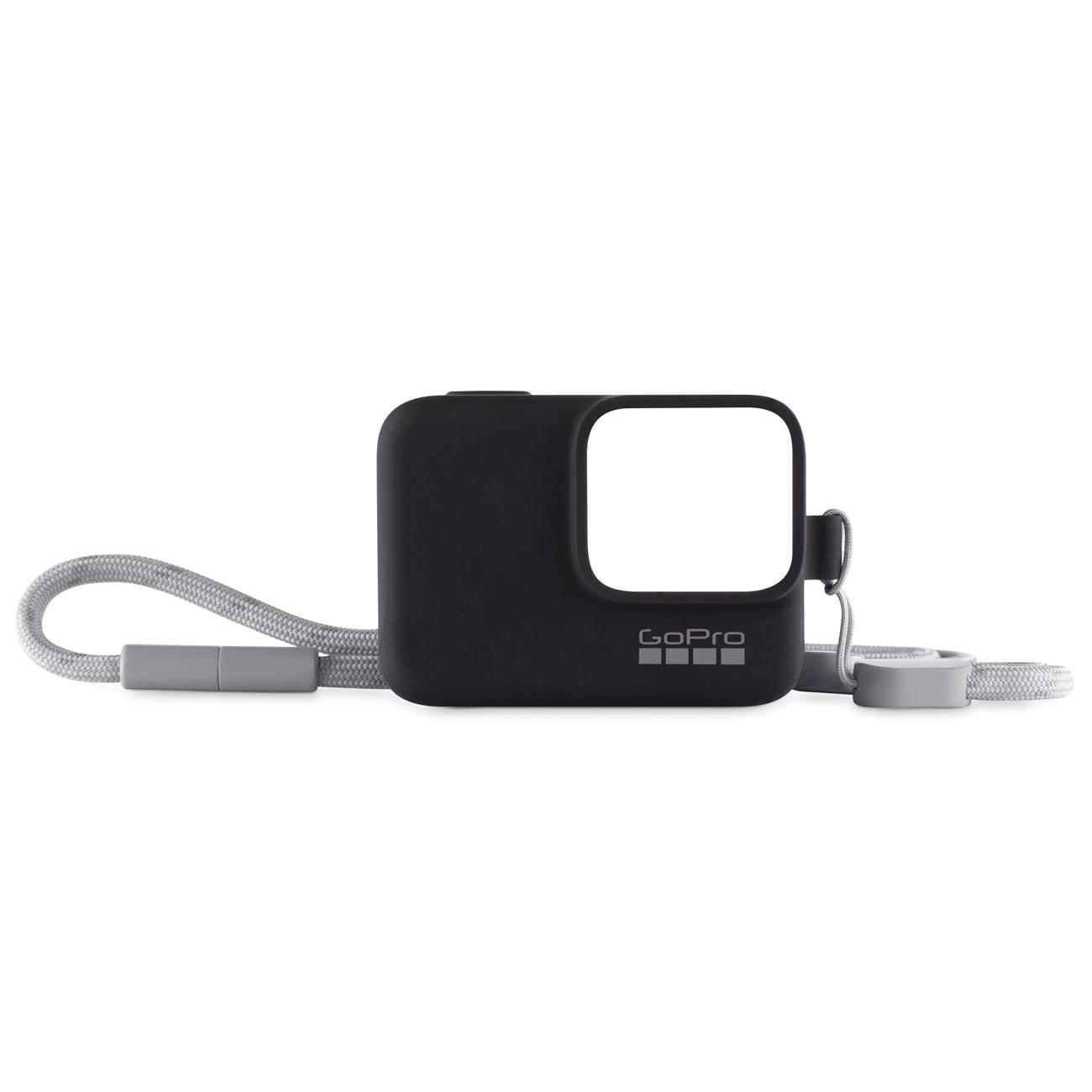 GoPro | Силиконовый чехол с ремешком GoPro Sleeve + Lanyard HERO8 черный (AJSST-001)