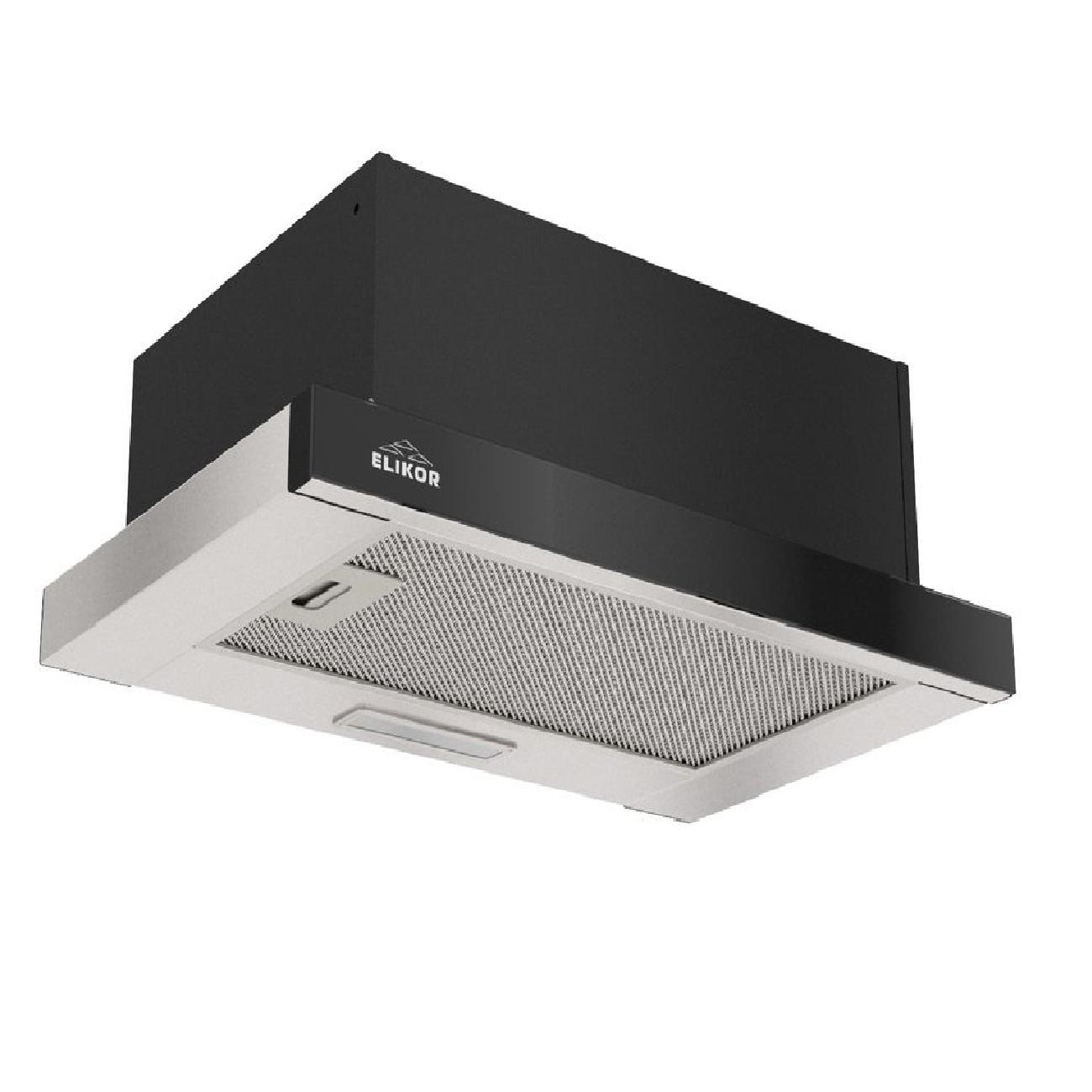 Elikor | Вытяжка встраиваемая в шкаф Elikor Интегра стекло 50 Inox/Dark стекло