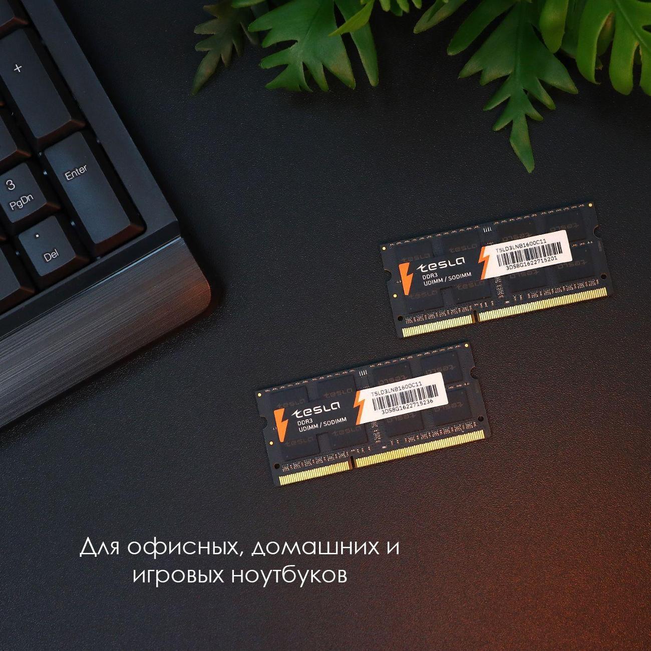 Tesla | Оперативная память Tesla SODIMM DDR3 1600 МГц.