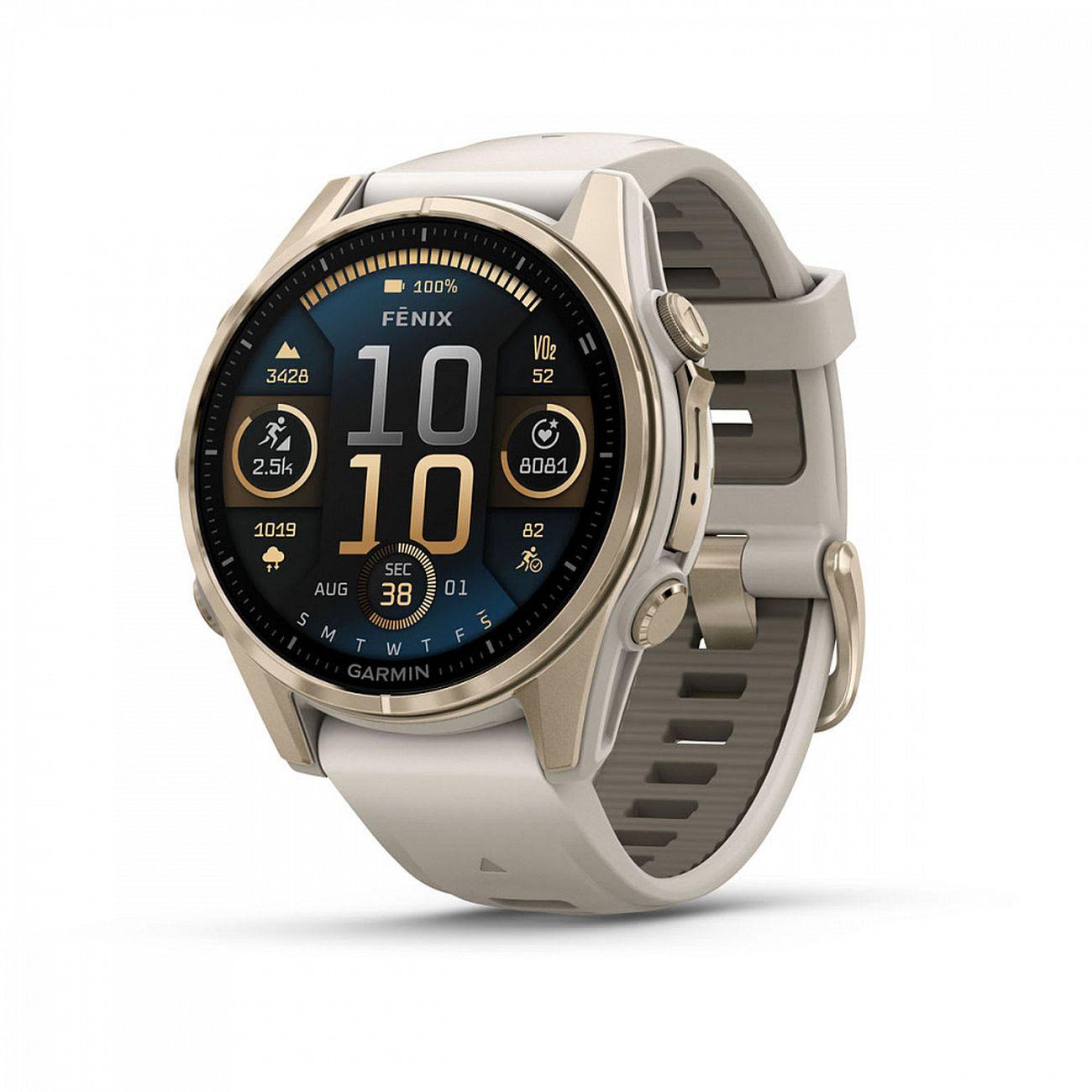 Garmin | Спортивные часы Garmin Fenix 8 AMOLED Sapphire 43мм золотистые
