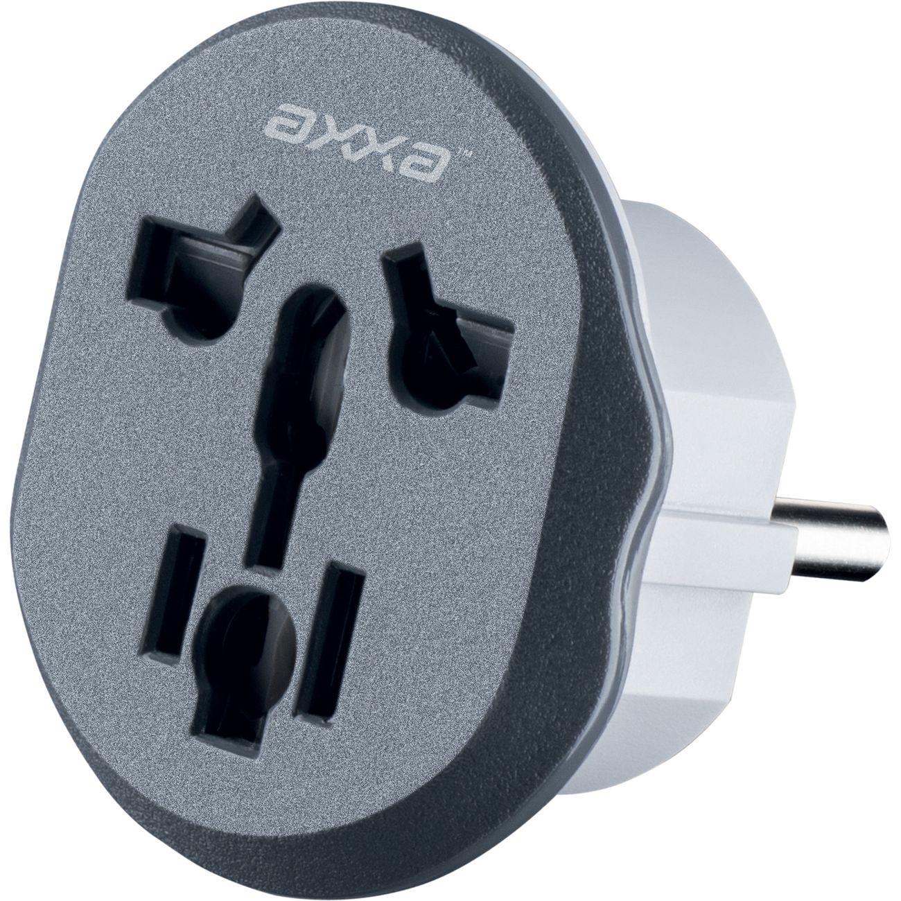 Axxa | Переходник сетевой Axxa EU - UK/US/CN серый (2410)