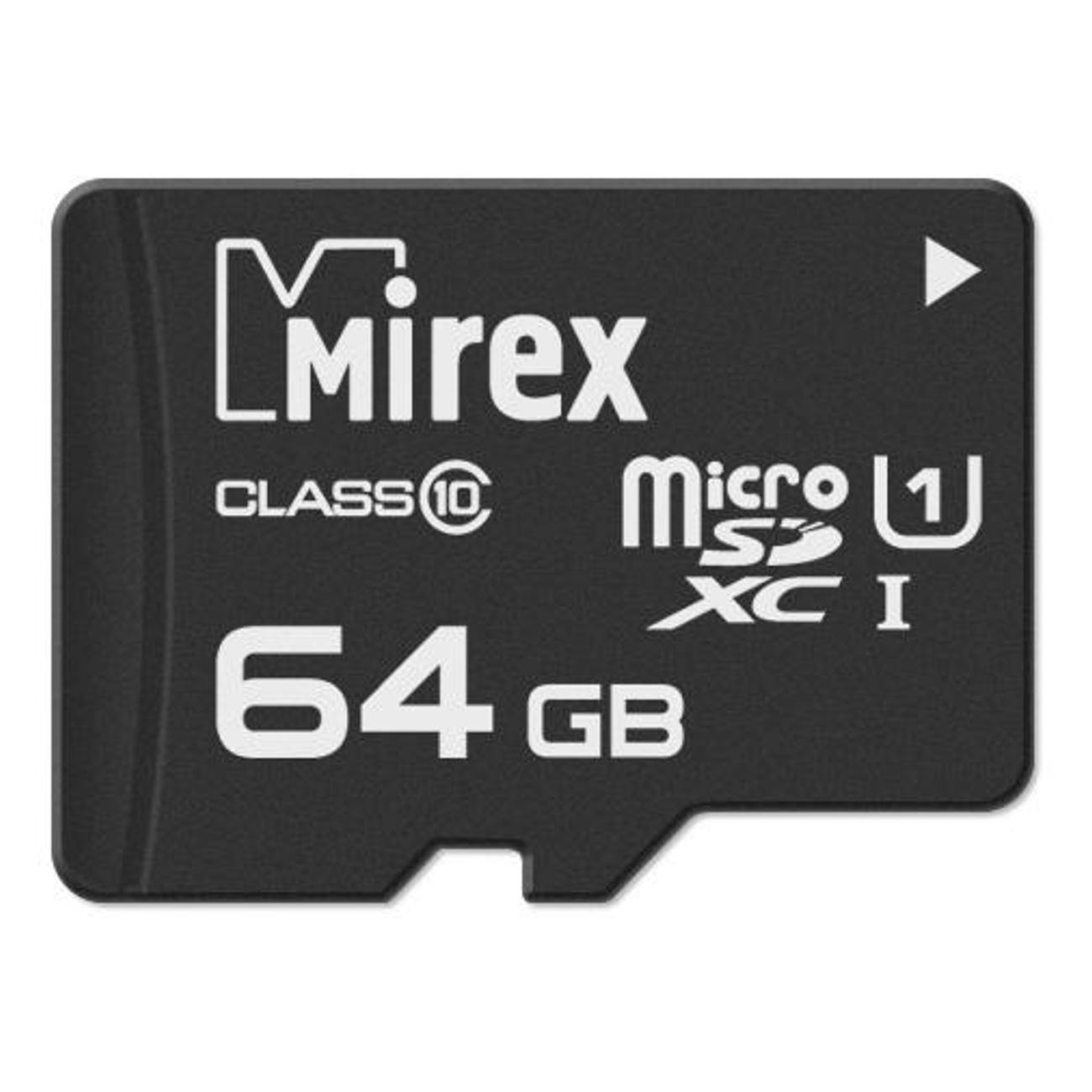 Mirex | Карта памяти Mirex microSDХC 64GB (UHS-I, U1, class 10)