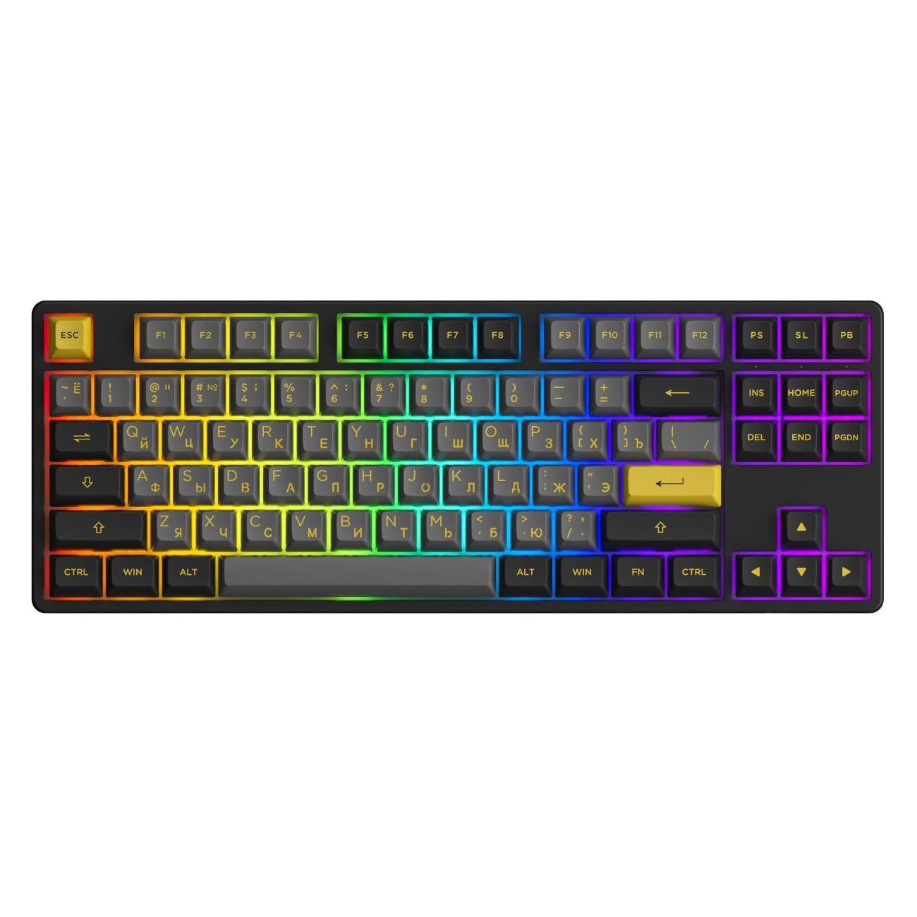 Akko | Игровой комплект для компьютера Akko 5087S черный&Gold V3 Cream Yellow