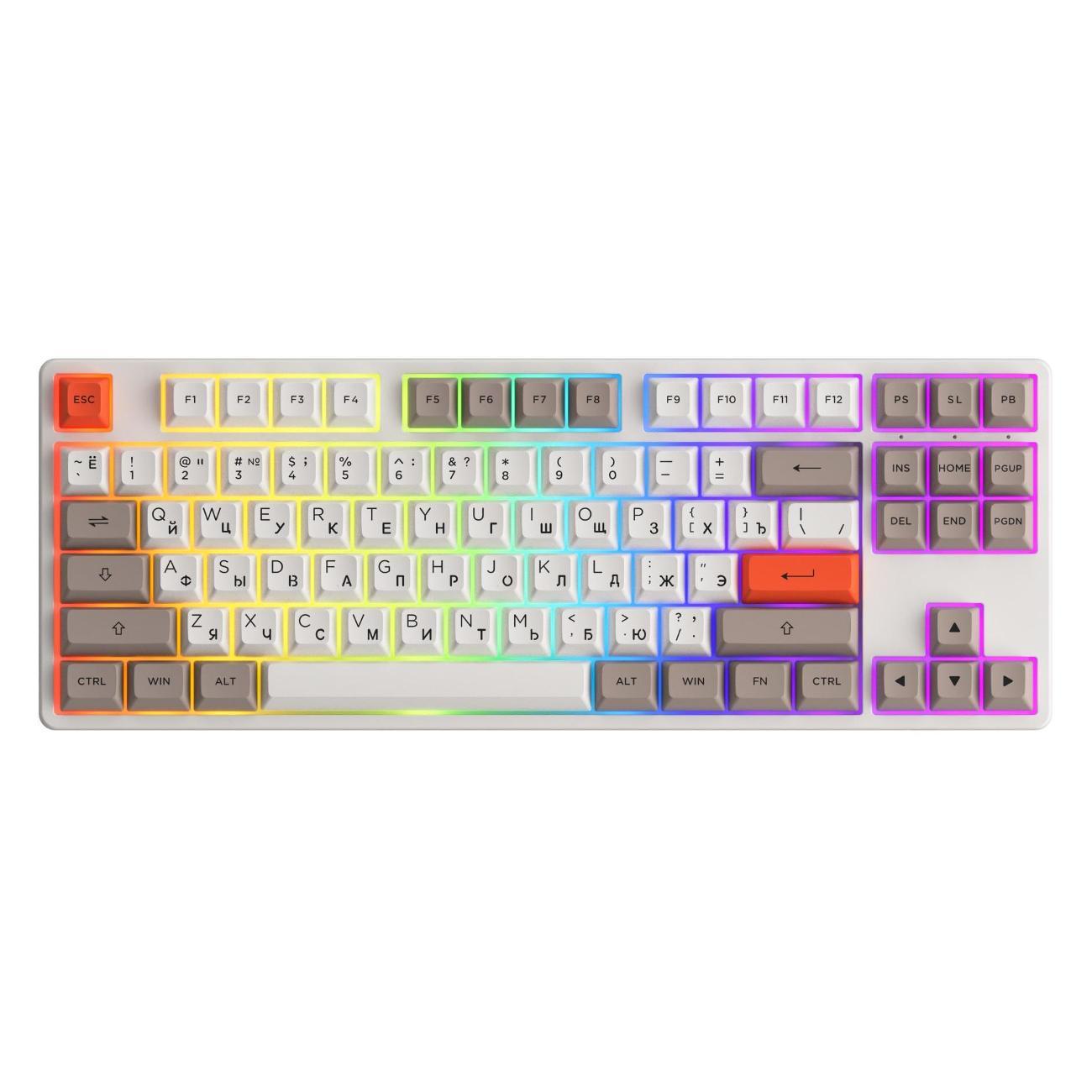 Akko | Игровой комплект для компьютера Akko 5087B Plus Steam Engine V3 Cream Yellow