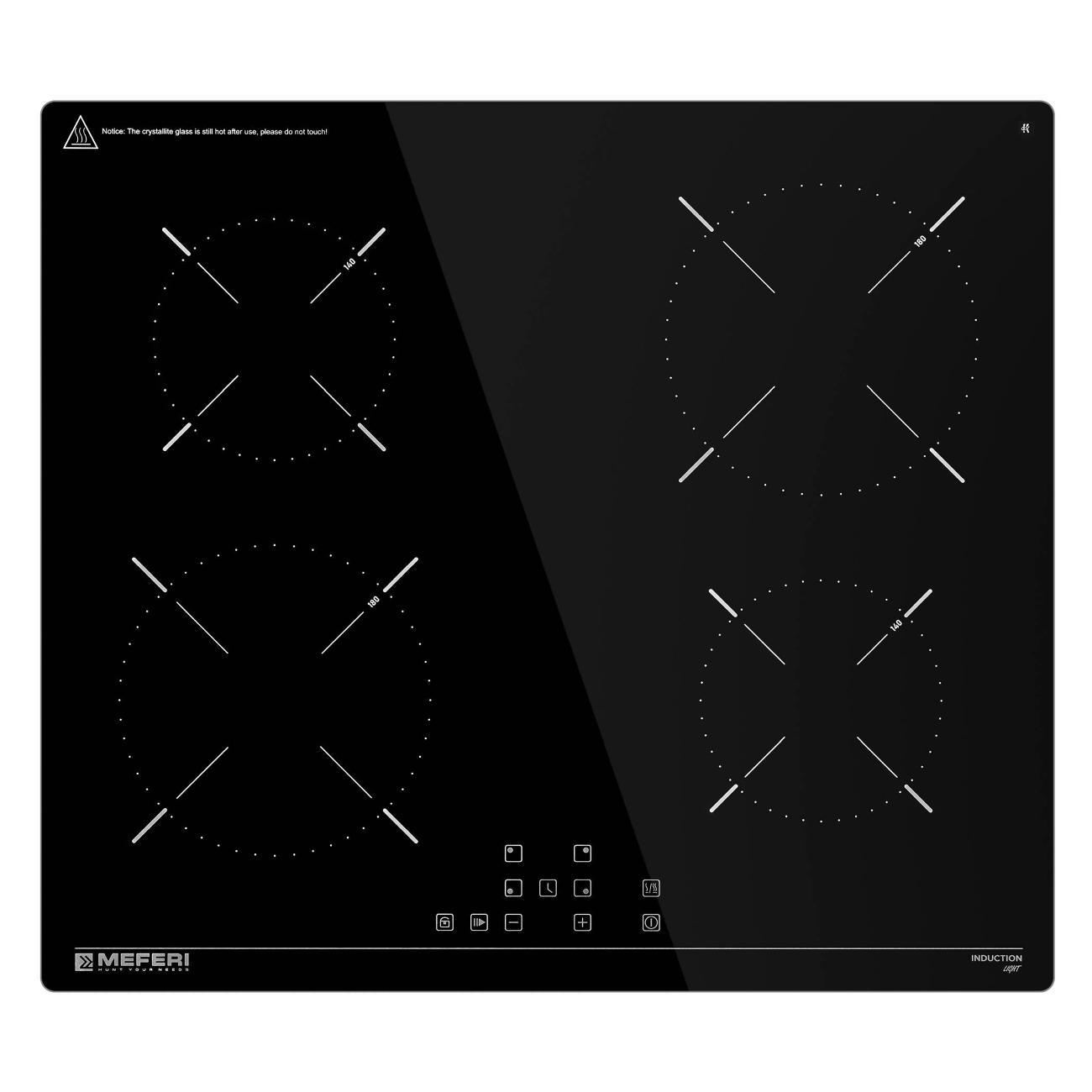 MEFERI | Варочная панель индукционная MEFERI MIH604BK LIGHT, 4 конфорки