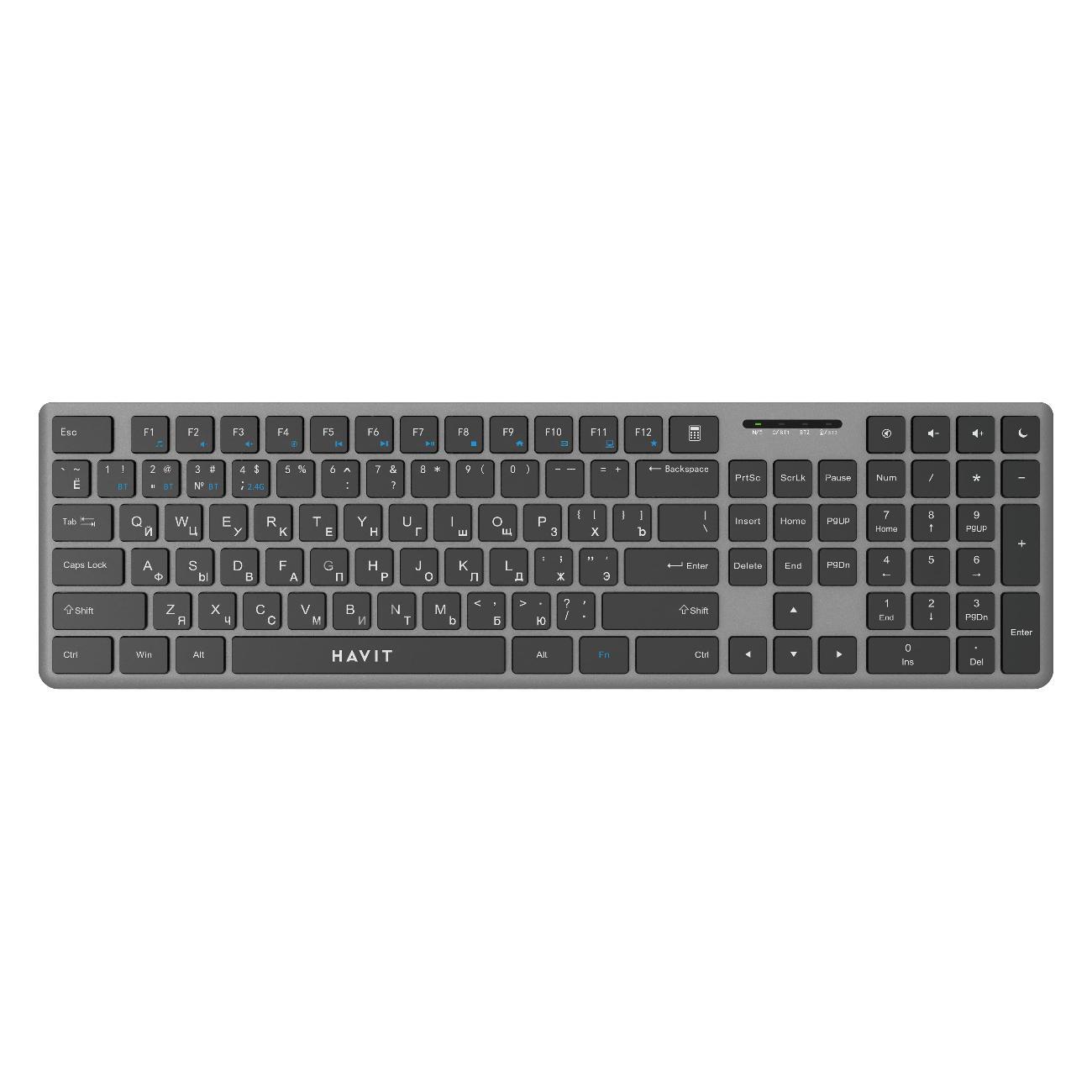 Havit | Клавиатура беспроводная Havit KB235WB черный/ясень