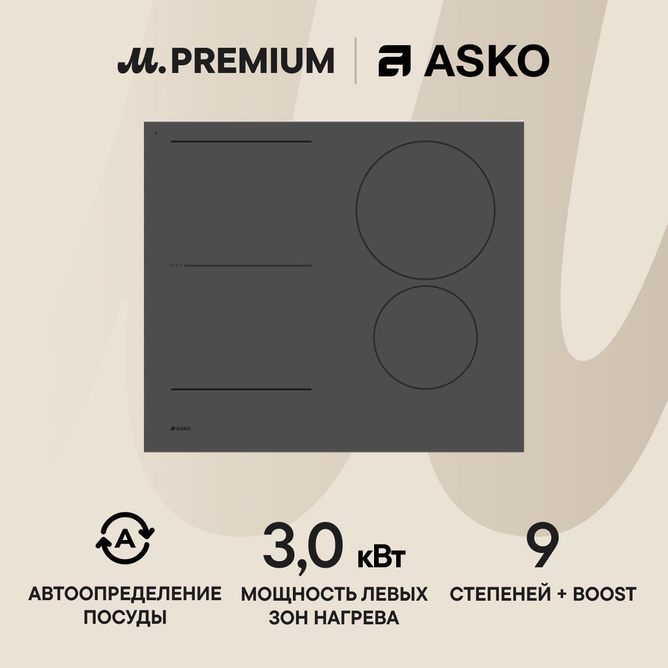 Asko | Встраиваемая индукционная панель независимая Премиум Asko HI2642FMG1
