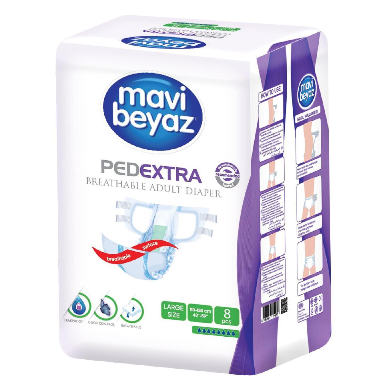 MAVI BEYAZ | Подгузники для взрослого MAVI BEYAZ большие L110-150/8