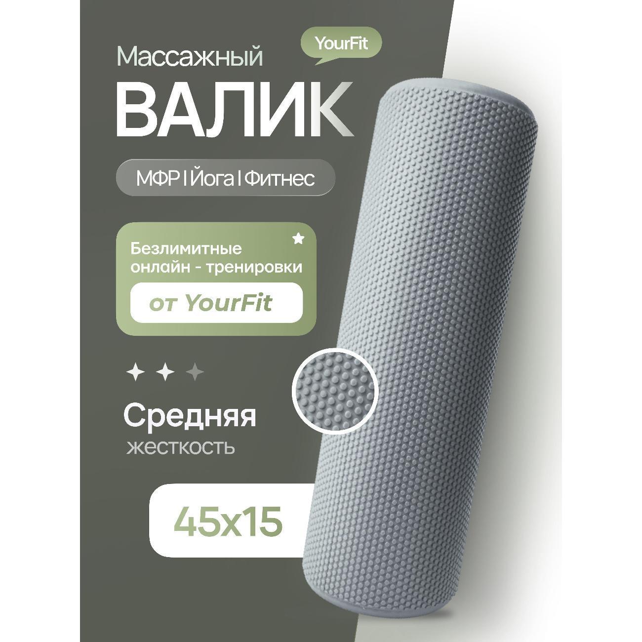 YourFit | Ролик для йоги YourFit Valik/Grey
