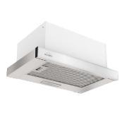 Elikor | Вытяжка встраиваемая в шкаф Elikor Интегра GLASS 50 Inox/White Glass