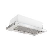 Elikor | Вытяжка встраиваемая в шкаф 60 см Elikor Интегра GLASS 60 Inox/White Glass