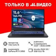 Thunderobot | Ноутбук игровой Thunderobot 911S Core D/15.6"/Core i5-12450H/16/512/RTX 3050/noOS/Black