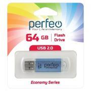 Perfeo | Флэш диск USB Perfeo 64GB E01 Blue (PF-E01N064ES)