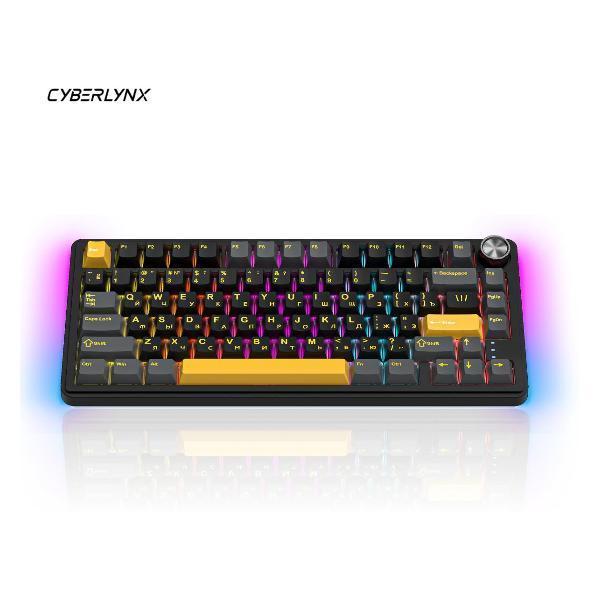 CYBERLYNX | Клавиатура беспроводная CYBERLYNX RX75 Pro черный Серый Mute switch