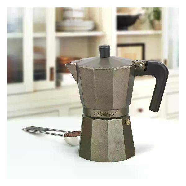 Maestro | Кофеварка гейзерная Maestro MR-1666-6 коричневая