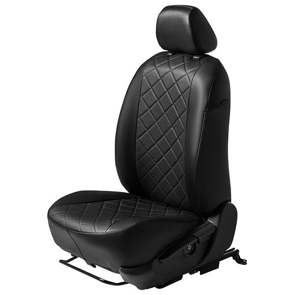 Rival | Авточехлы Rival SC.6015.2 Ромб эко-кожа, черные
