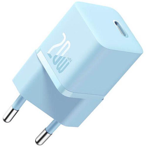Baseus | Сетевое зарядное устройство для быстрой зарядки Baseus GaN5 mini USB-C 20Вт голубой