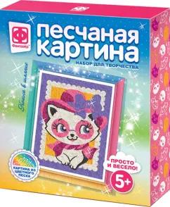 Песчаная картина Кошка в шляпке