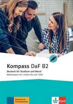 Braun, Jin, Schmeiser: Kompass DaF. B2. Medienpaket mit 4 Audio-CDs + DVD. Deutsch für Studium und Beruf