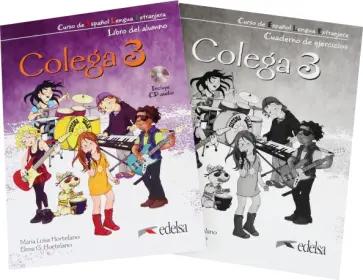 Hortelano, Hortelano: Colega vuelve 3 (A2.1). Pack alumno. Libro, Ejercicios, Carpeta de laminas