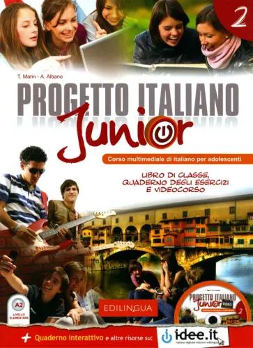 Marin, Albano: Progetto italiano Junior 2. Libro di classe & Quaderno degli esercizi + DVD Video