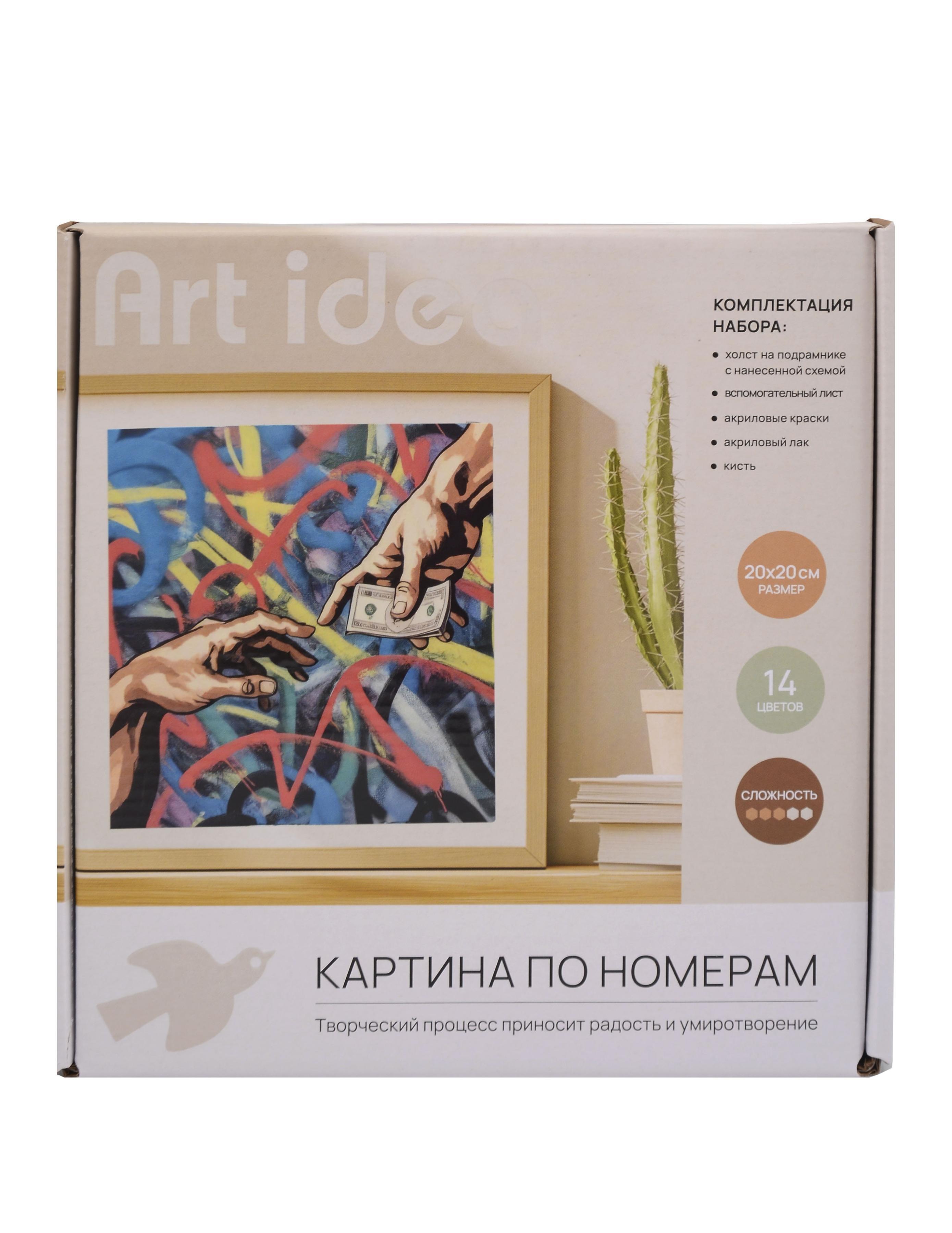 Картина по номерам Карманные Адама (Микеланджело) (20х20см) (набор для творч.) (14+) (коробка)